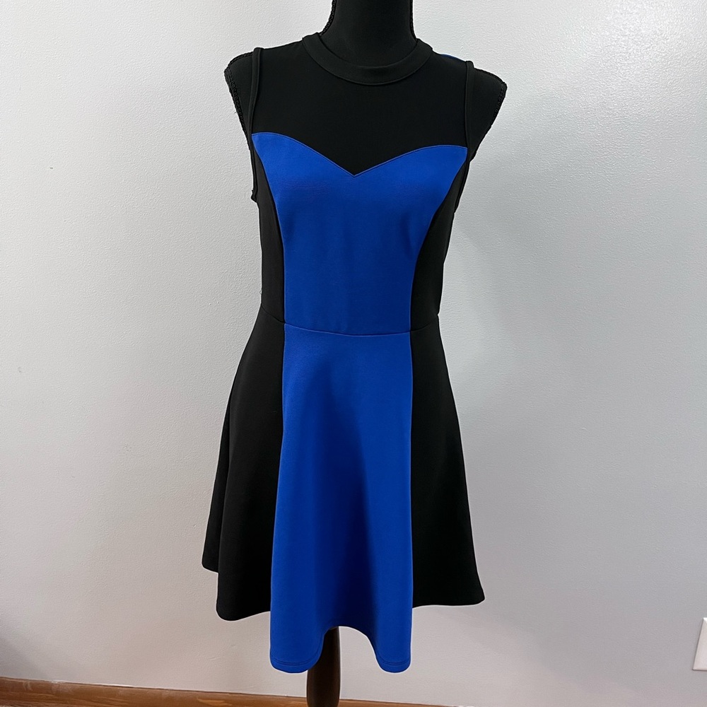 Blue and Black Dress